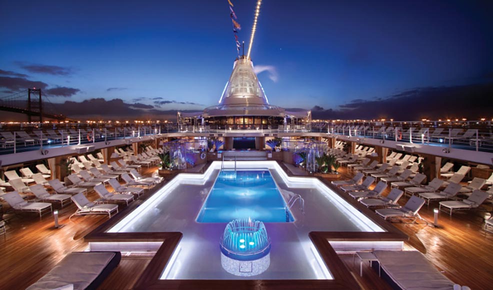 Pool view of South America Cruise ship