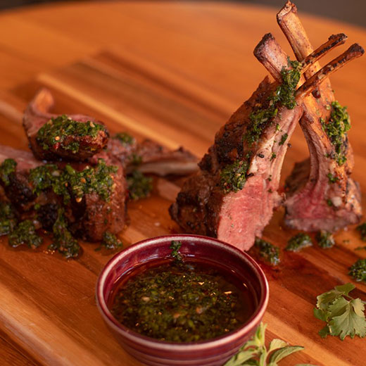 Rack of lamb with Chimichurri