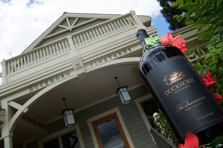 The Discussion 3 liter in front of Duckhorn Vineyard